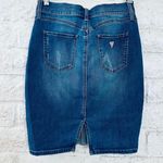 Guess Vintage  80s Acid Denim Skirt Jean Triangle Size 28 Blue Photo 2