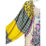 Free People Positano Printed Silky Mix Print Floral Off-Shoulder Boho Peasant Bl Photo 11