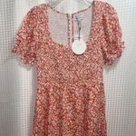 Lost + Wander Sweet Summer Daze Midi Dress Red Floral NWT Size M Photo 3