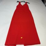 Ronny Kobo red Crochet midi Dress XL Photo 3