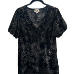 Lavish Paris Vintage Paisley Mesh Blouse Whimsigoth Dark Fairy Grunge Size 1X Photo 0