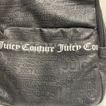 Juicy Couture Pleather Backpack Black Logo Zippers Pockets New without Tags Photo 1