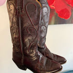 Dan Post Womens   Red Leather Cowboy Western Boots  Size 7M USA Photo 0