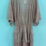 IRO Lamé Ruffled Metallic Pink Shimmer Mini Dress Photo 3