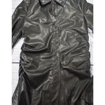 ZARA  Black Fitted Faux Leather Overshirt NWOT Photo 6