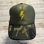 Otto "Jerk" Trucker Hat Snap Back Adjustable O/S One Size Camo Lightning Green Photo 0