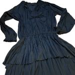 Current Air  Black Pleated Ruffle Mini Dress Photo 1