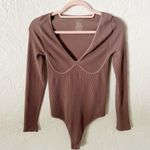 Free People Meg Seamless Rib Long Sleeve Bodysuit M/L Photo 4