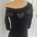 Joystick Dreamland Johnny Was Black Heart Applique Sweatshirt Size M Photo 3