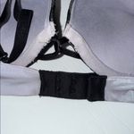 Victoria's Secret  Silver Bra Black Lace bombshell plunge 34A padded adjustable Photo 4