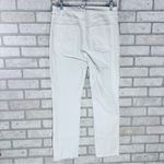 Good American Good Legs Straight Raw Hem Jeans in White 037 Size 10/30 Photo 8