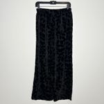GRETCHEN SCOTT Luxe Leaf Velvet Palazzo Pants Womens XS Holiday Party Chic Event Black Photo 4