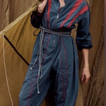 Free People Movement Go For Gold Onesie Blue Size L Photo 0