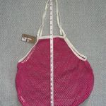 Urban Outfitters UO Colorblock Pink & White Mesh Market Tote Bag Sold Out Stock Photo 1