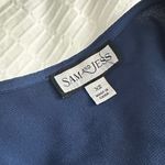 Aritzia Sam and Jess Navy Blue Satin Blouse Photo 2