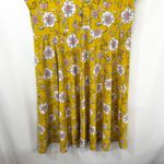 Candies XL Mini Dress Yellow Floral Twist Front Sleeveless Preppy Boho 1039 Photo 6