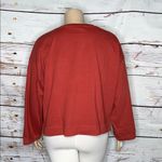 Calia Size XL Red Stonewash Chest Pocket Long Sleeve Boxy Knit Top Shirt Photo 2