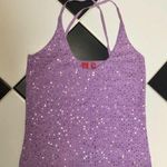 Esprit Vintage Y2K  Double Spaghetti Strap Sequin Front Cross Back Purple sz Med Photo 0