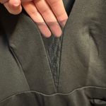 Lulus Nuria Long Sleeve Bodycon Deep V Mini Dress Black Small Photo 3