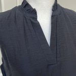 Chelsea28  Nordstrom Split Neck Rumpled Satin Dress LBD Small Photo 3