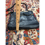 Margot New York Black Leather Shoulder Bag Zip Top Hobo Purse Photo 4