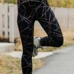 Zyia  Active Black Foil 7/8 Leggings Photo 0
