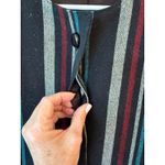 Vintage Raywood and Stein Long Sleeve Striped Button Wool Jacket Medium Blue Photo 3