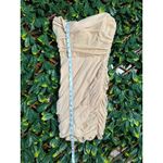 Oh Polly  Cream Strapless Corset Bodycon BRIDAL Mini Dress Size 6 NWT Photo 5