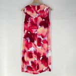 Biancoghiaccio Floral Print Lightweight Flowy Pleated Tie Boatneck‎ Shift Dress Pink Size M Photo 6