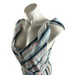 Lela Rose Stripped V Neck Bow Tie Belted Wide Leg Jumpsuit Size 2 Photo 5