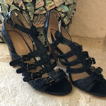 Colin Stuart  navy strappy leather heel sz 10 Photo 0