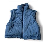 Dry Goods  Blue Reversible Sherpa Vest Photo 5