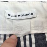 Club Monaco EUC Gray White Stripe Scallop Hem Shorts Photo 4