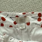 Loft White Shorts with Red Cherry Pattern Photo 1
