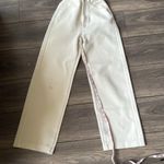 Uniqlo  emits ivory high waisted stretchy oversized pants Photo 6