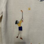 VTG Andreno Argento Womens Large White Embroidered Novelty Golf Cardigan Photo 10