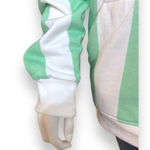 Huntington Beach Club Surf Team Hoodie Women’s Size Large Placid Green Striped Photo 3