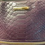 GiGi New York Purple Crossbody Bag Python Embossed Faux Leather Small Purse Photo 4