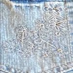 Papaya Flower Embroidered Jean Shorts Photo 4