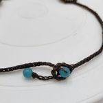 Vintage Beaded Bib Necklace 19" Rope Artisan Crochet Bohemian Statement Handmade Green Photo 11