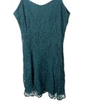 All that jazz ‎ Green Lace Mini Length 90s Vintage Dress Size 11/12 Photo 1