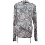 Sweet Rain Young Contemporary Top Womens Large Elastic Blouse Sheer Long Sleeve Photo 11