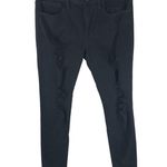 EXPRESS Womens Jeans Legging Mid Rise Stretch Distressed Black 6 Photo 0