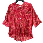 Free People Intimately Goddess Sleep Shirt M Fruit Punch Combo Satin Oversized Photo 0