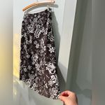 Danny & Nicole  Brown and White Floral A-Line Skirt, size 8 (1 piece) Photo 2