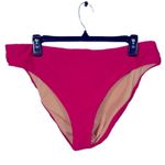 J.Crew NWT Hot Pink Ribbed High Rise Cheeky Swim Bottom Size XXL Photo 5