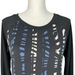 Banana Republic  Long Sleeve Black Blue Cream Abstract Print Women’s Dress size s Photo 2