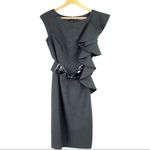 Tahari Isabella DeMarco  Levine - Ruffle Sheath Dress w/ Belt - 2 Photo 11