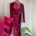 Alieva Narin DRAPED MIDI DRESS (MAROON) XL Photo 6