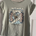 Mambo Australia Women's Green Graphic Slub Tee Surf‎ Streetwear Size 12 Photo 0